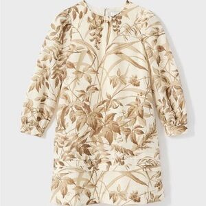 Tuckernuck Dune Breeze Cotton Linen Hazel Dress in Botanical Cream / S